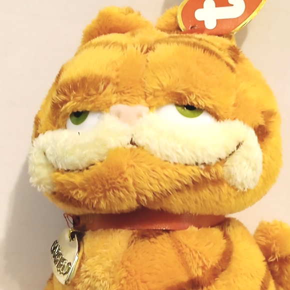 Vintage TY Beanie Babies Garfield with Tags Plush Orange Brown 2004 7inches - Picture 3 of 6